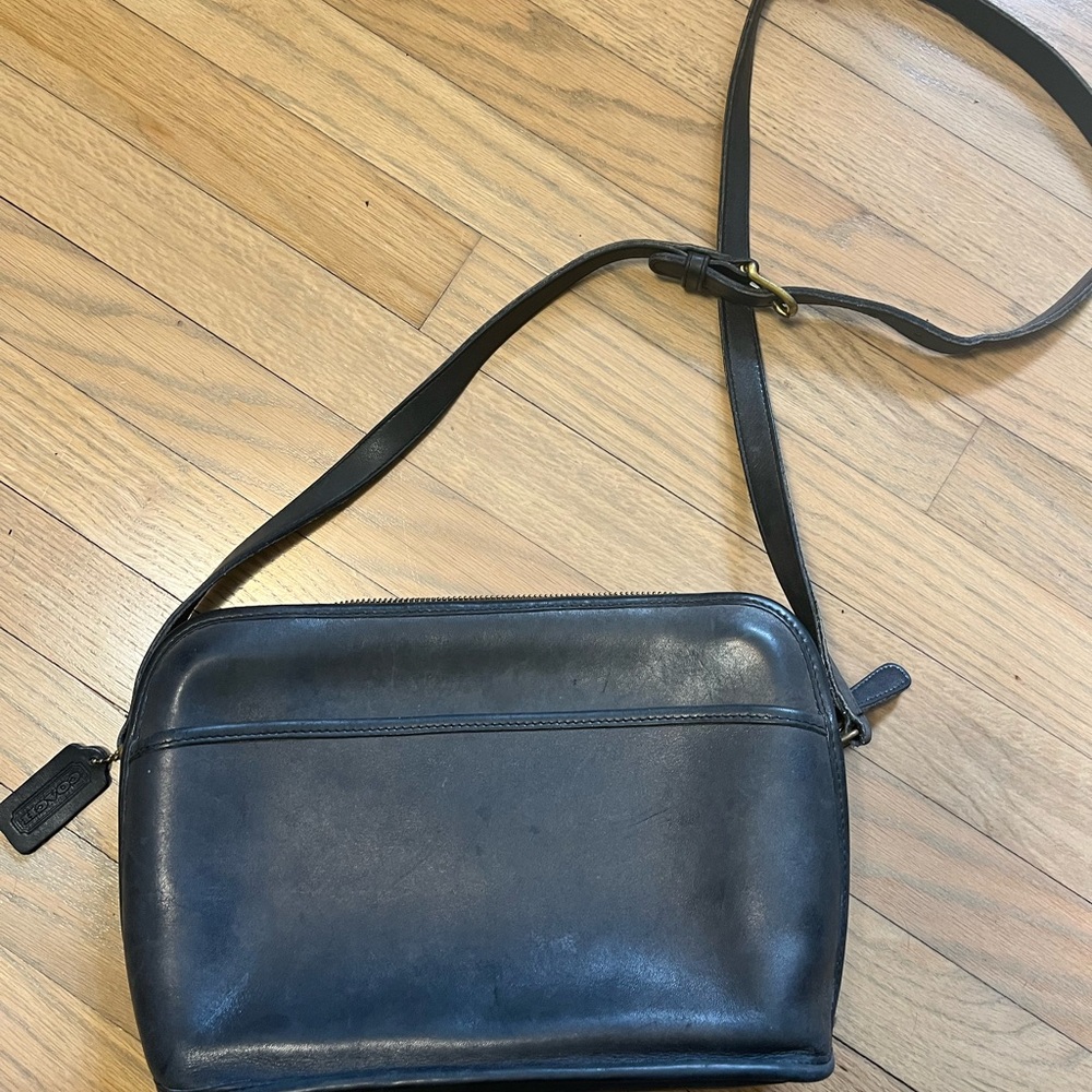 Coach Grey Leather Crossbody Bag